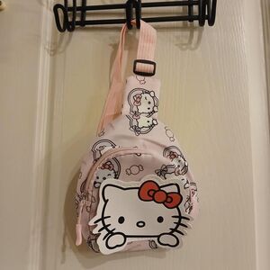 Pink Hello Kitty Children's Crossbody Bag Mini Backpack with adjustable strap
